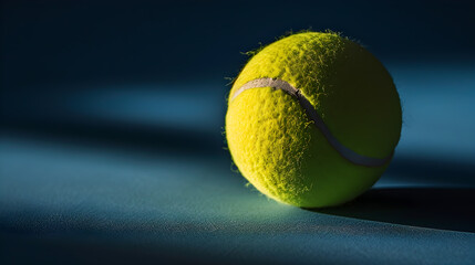 Green tennis ball. AI generated