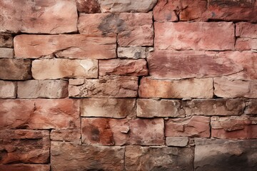 Rustic Peach Stone Wall Texture