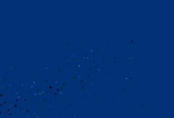 Light Blue, Green vector texture with playing cards.