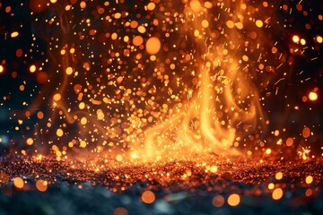 Obraz premium Welding Torch Producing Sparks