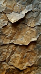 Close-up photo of brown crumpled paper
