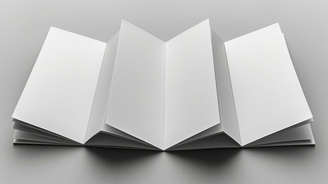 Blank accordion brochure or concertina fold brochure template