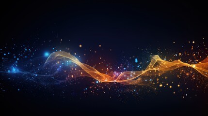 Fototapeta premium Innovation in Modern IT Technology Abstract Particle Background