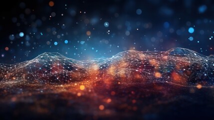 Innovation in Modern IT Technology Abstract Particle Background