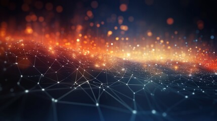 Obraz premium Innovation in Modern IT Technology Abstract Particle Background