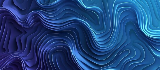 Abstract background with blue gradient wavy texture detailed concept. AI generated image