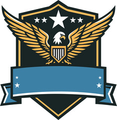 Army Eagle Logo Template Vector