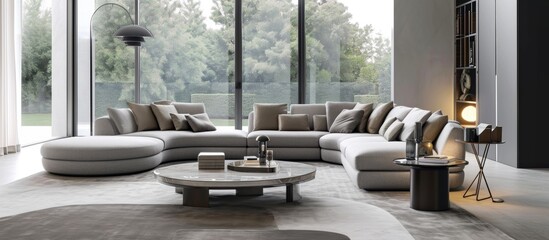 Contemporary Living Room Sofa: Embracing the Modern Aesthetic with a Stunning Contemporary Living Room Design featuring a Sleek Contemporary Sofa
