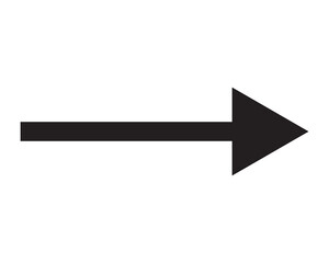 Black arrow icon. Arrow pointing to the right.