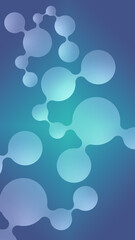 bubbles with blue background