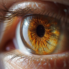 A human eye close-up, macro photo