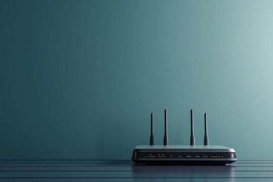Generic modern high-speed router, internet, wifi at home