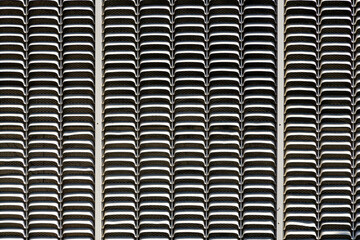 Abstract pattern background of ventilation grille. Ventilation grids on wall of building, outdoors....