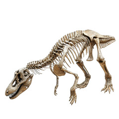 Fossilized Dinosaur Bones.. Isolated on a Transparent Background. Cutout PNG.