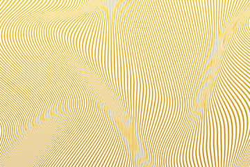 abstract golden wavy lines background. Vector illustration