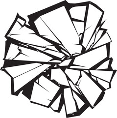 Ephemeral Harmony Broken Glass Vector AbstractColorful Collapse Vector Illustration of Glass Break