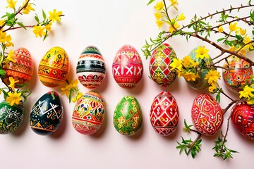 Hand-painted Easter eggs in detailed, original designs.
