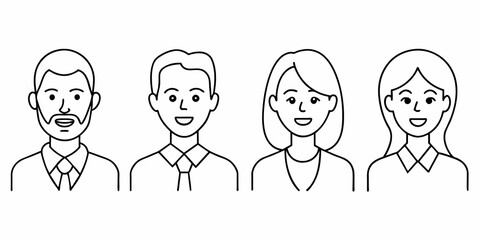 set of people in poses