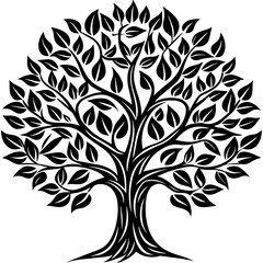 tree silhouette vector	
