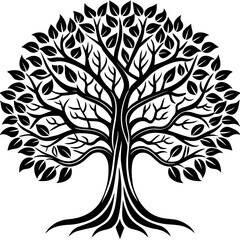 Obraz premium tree silhouette vector 