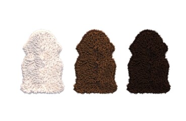 decorative rug for the interior isolated on white background, home decor, 3D illustration, cg render