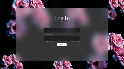 Glassmorphism Login Page UI Design