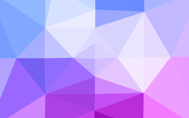 Light Pink, Blue vector low poly texture. A sample with polygonal shapes. Elegant pattern for a brand book.