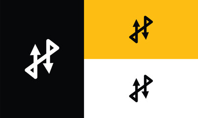 Trading logo. Trading concept, H sign, H symbol, minimalistic logo design, business logo, logo design