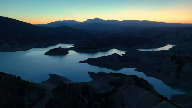 Aerial views of the Barranco de Gebas in the Region of Murcia, Spain
