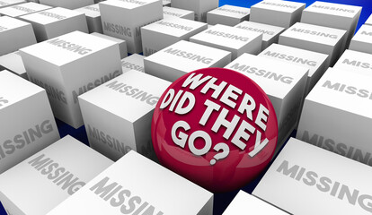 Where Did They Go Missing Lost Profits Customers Find Search for Them 3d Illustration