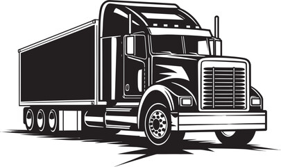 Vector Art of Cargo Hauling FleetCargo Trucking Network in Vector