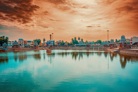 Kumbakonam also known as Coombaconum or Combaconum, or Kudanthai, is a city municipal corporation in the Thanjavur district, Tamil Nadu, South india.  Kumbakonam is known as a Temple City.