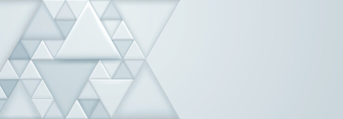 Abstract background with small triangles and several large  triangular shapes in gray colors