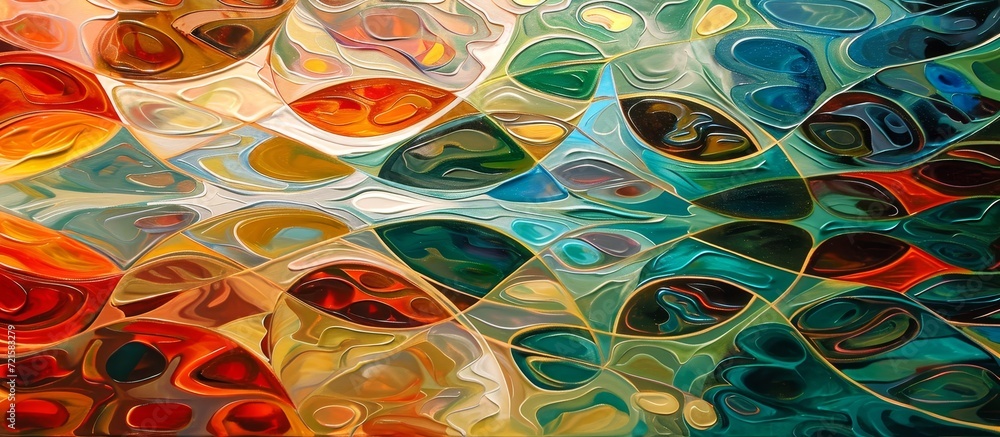 Poster abstract forms in patterns of reflections: a captivating abstrakt exploration of forms, pattern, and