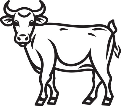 Surrealist Cow Vector DrawingsGeometric Cow Vector Imagery