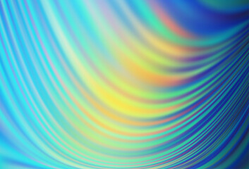 Fototapeta premium Light Blue, Yellow vector template with lines, ovals.