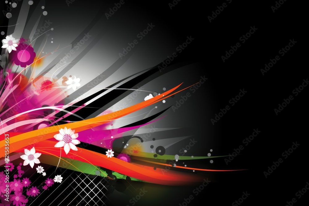 Poster abstract colorful wave background with copy space