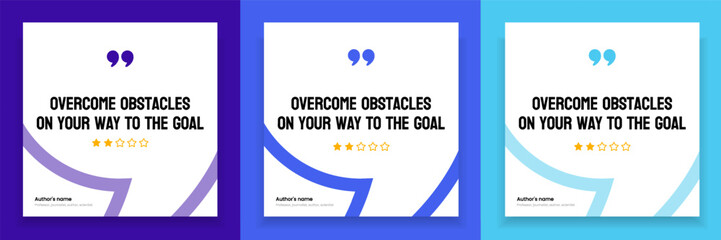 3D bubble testimonial banner, quote, infographic. Social media post template designs for quotes. Empty speech bubbles, quote bubbles and text box. Vector Illustration EPS10.