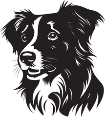 Illustrated Canine Reflections Vector ArtVectorized Whiskered Wonders Doggy Edition
