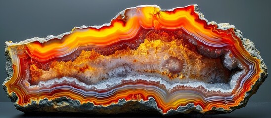 Exquisite Polished Agate Slab from Doubravice, Czech Republic: A Dazzling Treasure of Polished Agate Slab Unveiled in Doubravice, Czech Republic