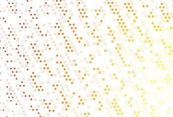 Light Yellow, Orange vector cover with spots.