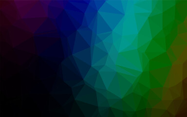 Dark Multicolor, Rainbow vector triangle mosaic texture. An elegant bright illustration with gradient. Brand new design for your business.