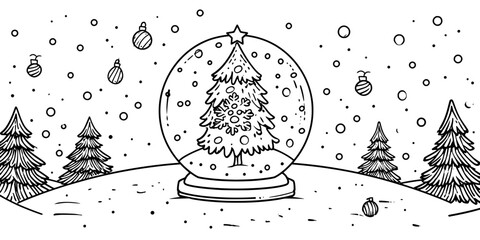 Experience Holiday Magic with this Stunning Christmas Tree Line Artwork