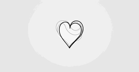 Discover Love Art: Stylized Heart Line Drawing - Unleash Your Inner Picasso