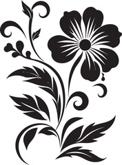 Enigmatic Noir Serenade Floral Vector DesignsMidnight Floral Reverie Noir Vector Charm