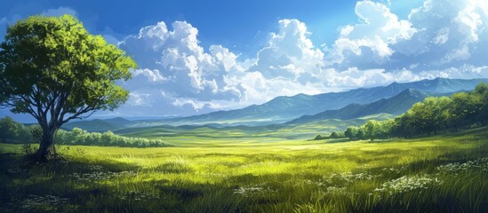 Captivating Landscape View: Expansive Horizon Paints a Picturesque Landscape View.