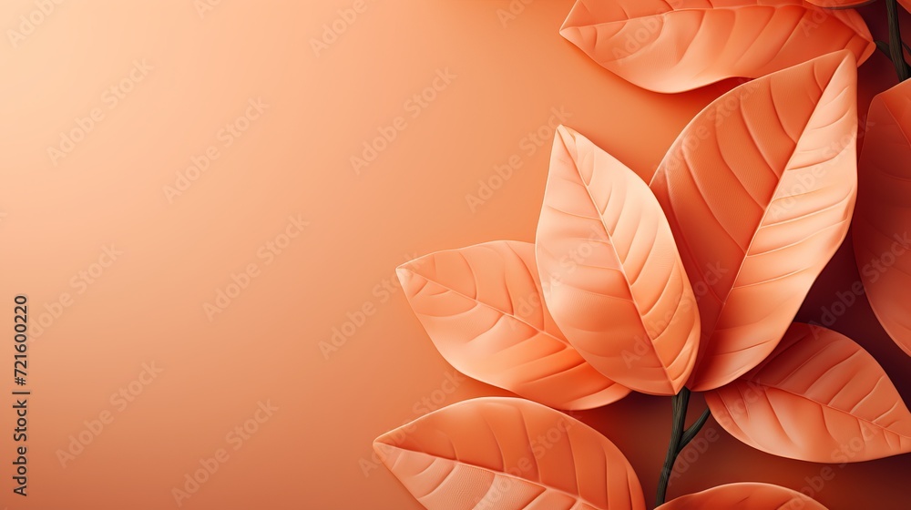 Poster trendy peach leaf texture close upabstract macro apricot leaves backgroundpeach fuzz concept color.