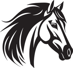 Rhythmic Gallop Black Horse Vector SeriesMajestic Monochrome Beauties Vectorized Horses