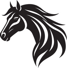 Elegant Equine Outlines Monochrome Vector ArtGraceful Gallop Black Vector Horse Collection