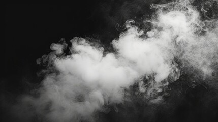 Black and white photo of smoke billowing out of a pipe. Suitable for various concepts and designs